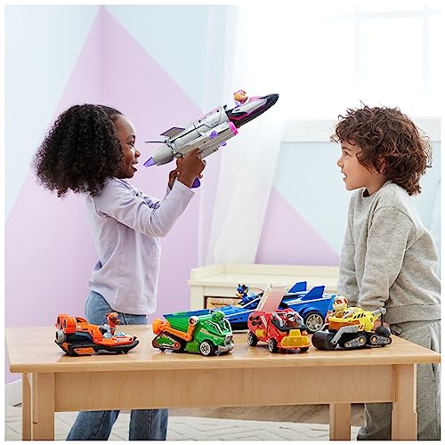Paw Patrol: The Mighty Movie, Construction Toy Truck with Rubble Mighty Pups Action Figure, Lights and Sounds, Kids’ Toys for Boys and Girls 3+