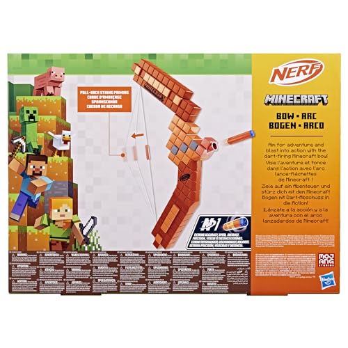 Nerf Minecraft Bow Dart Blaster, 8 Nerf N1 Darts