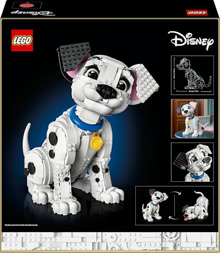 LEGO | Disney 101 Dalmatians Puppy Figure - Customisable Building Set for Adults - Transforms Into 1 of 6 Cute Dogs with a Rotating Head and Tail - DIY Home Decor - Gift Idea for Fans - 43269