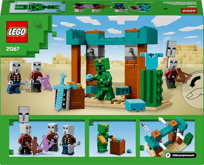LEGO Minecraft The Illager Desert Patrol - Building Toy with Figures incl. a Pillager, Vindicator and Cactus Knight - Gamer Gift for 7+ Year Old Boys & Girls - 21267