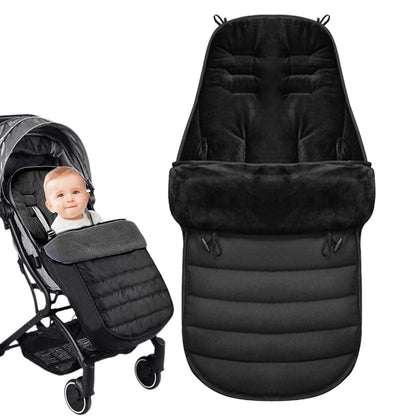 Rppiup Footmuff for Pushchair Universal, Soft Cosy Universal Footmuff for Stroller with Ultra-fine Fleece Lining, Waterproof Windproof Pushchair & Pram Footmuffs for Pushchair Stroller Buggy (Black)