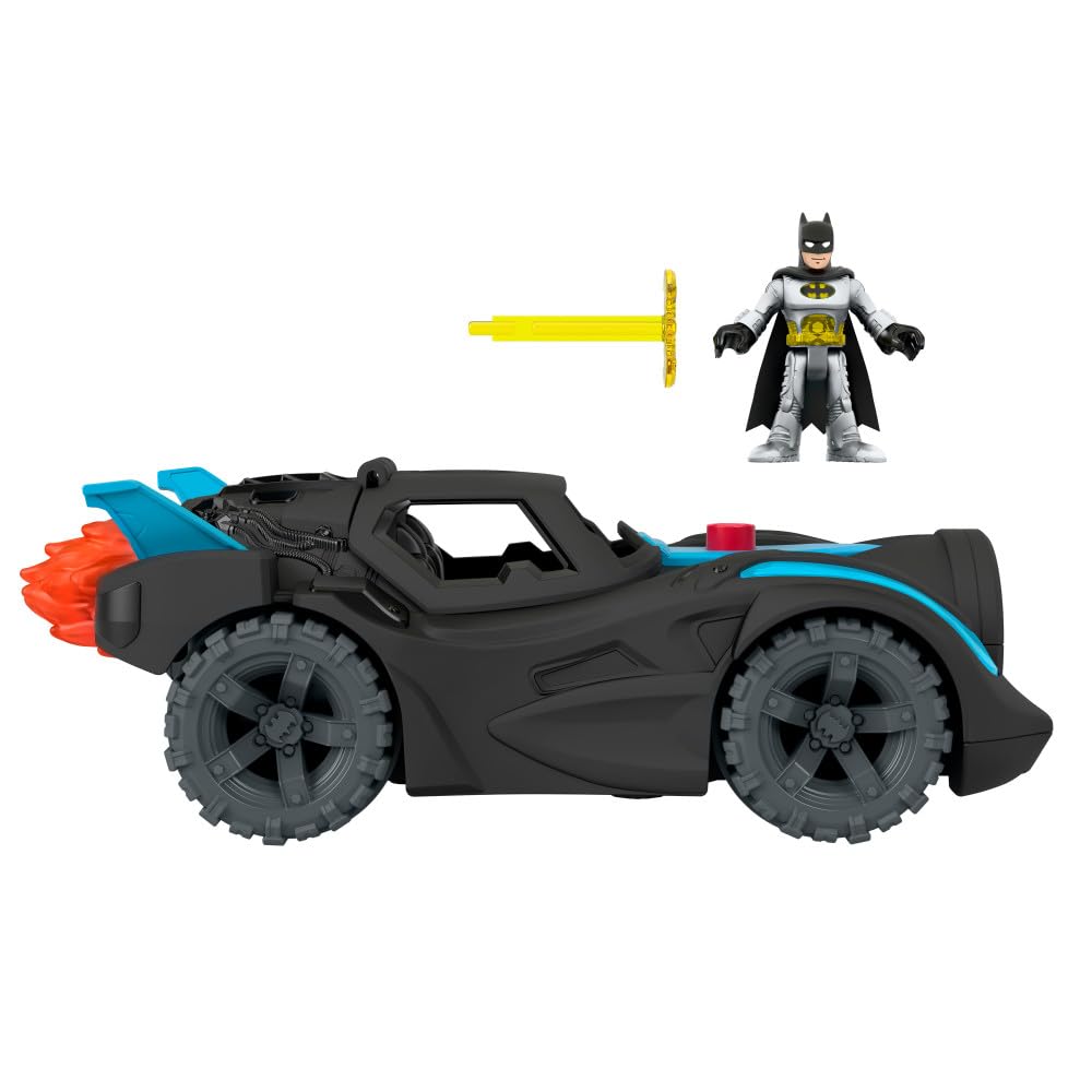 Fisher-Price Imaginext DC Super Friends Batmobile with lights and sounds, Batman toys for preschool play ages 3 years and up, HGX96