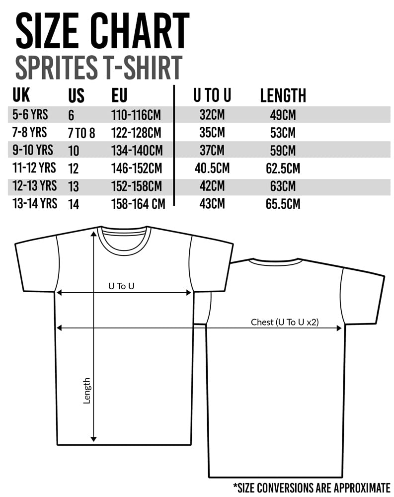 Minecraft Sprites Boys' Short-Sleeved T-Shirt - Black - 6-7 Years