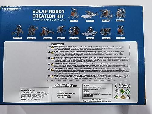 OMWay STEM 12-in-1 Solar Robot Toys, Science Kits for Kids Age 8-12,DIY Building Experiment Engineering Robotics Kit, Birthday Gifts for 9 10 11 13 14 Year Old Boys Teens, Grey