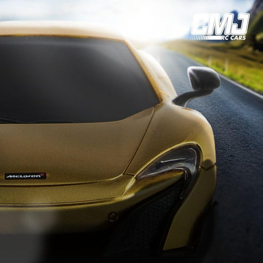 CMJ RC Cars™ McLaren 675LT Officially Licensed Remote Control Car 1:24 Scale Working Lights 2.4Ghz Gold
