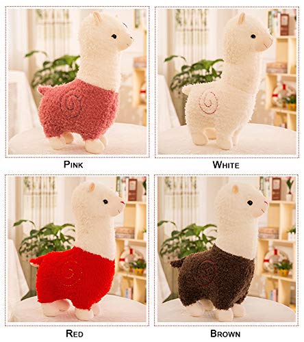 Auluda Spring Country Alpaca Plush Toy, Llama Stuffed Animal Large 45cm Doll Plushie Hug Pillow Soft Fluffy Cushion Super Kawaii Gift for Birthday Girls and Lovers Washable…