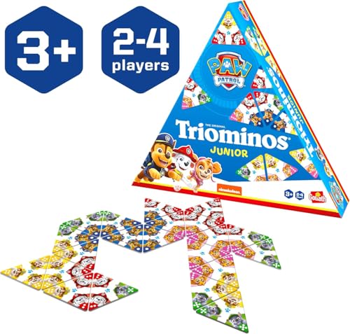 Triominos Junior: Paw Patrol | Match Your Favourite Paw Patrol Characters or Complete the Triangular Puzzle! | For 1-4 Players Ages 3+