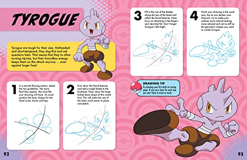Official guide by Farshore on how to draw Pokémon, featuring Pikachu and other characters in a colorful layout.