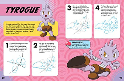 Official guide by Farshore on how to draw Pokémon, featuring Pikachu and other characters in a colorful layout.