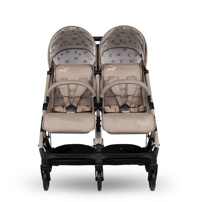 Cosatto Yo Double Stroller, Twin Baby Pushchair, Lightweight Compact Fold, Birth to 22kg, UPF 100+, Free Raincover (Lollop)