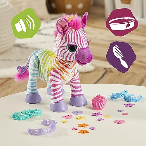 FurReal Zenya My Rainbow Zebra Toy, Interactive Pets Toys for 4 Year Old Girls & Boys & Up