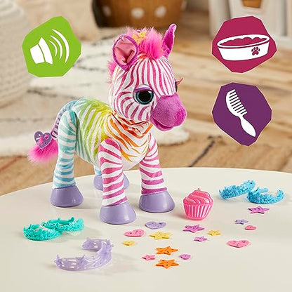 FurReal Zenya My Rainbow Zebra Toy, Interactive Pets Toys for 4 Year Old Girls & Boys & Up