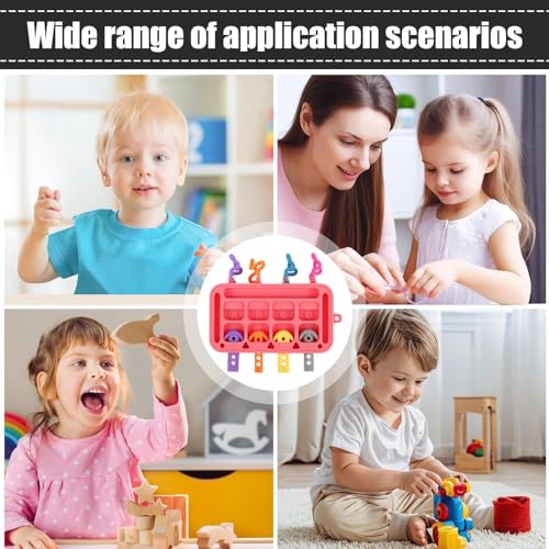 Yurosuis Toddler Activity Board,Silicone Soft Food-Grade Learning Toy,Sensory Board Toy - for 1-3 Year Old Kids Boys Girls Children Home Classroom Kindergarten Travel