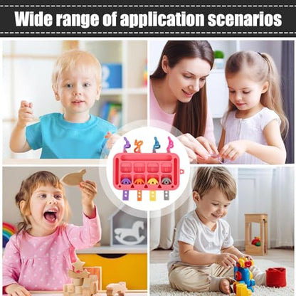 Yurosuis Toddler Activity Board,Silicone Soft Food-Grade Learning Toy,Sensory Board Toy - for 1-3 Year Old Kids Boys Girls Children Home Classroom Kindergarten Travel