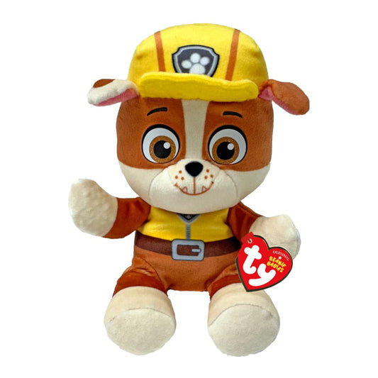 TY Rubble Paw Patrol Soft Plush Toy for Kids, Cuddly Teddy, Collectible Stuffed Toy, Beanie Babies Range, Regular