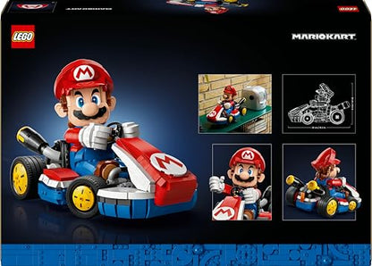 LEGO Mario Kart – Mario & Standard Kart - Nintendo Character Display Figure & Car Model Kit for Gaming Fans - 72037