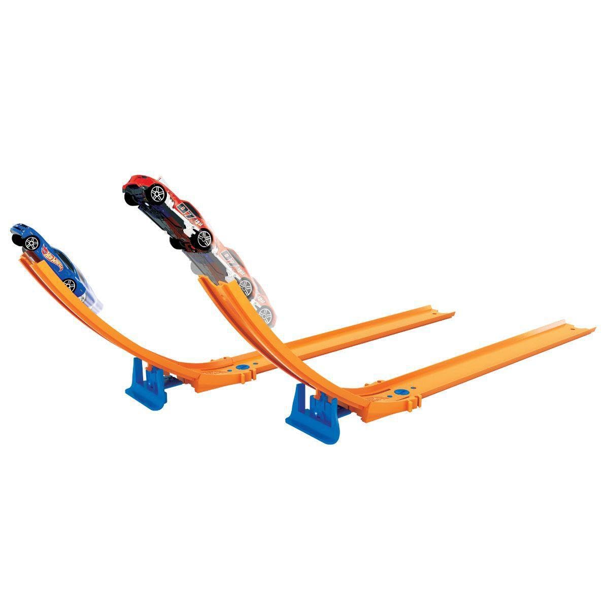 Hot Wheels multi-coloured toy organizer with 44 compartments for cars and toys, showcasing a neat storage solution.
