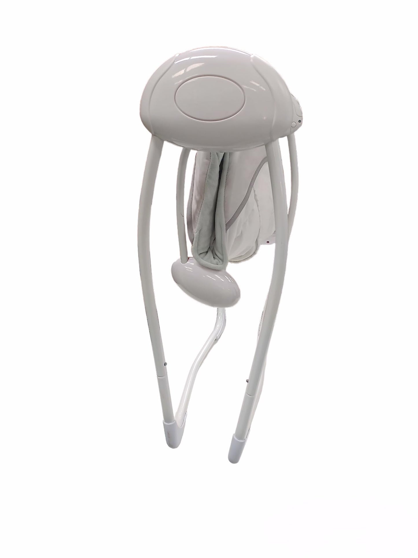 LADIDA folding baby swing with sweet lamb design, featuring soothing music, suitable for newborns and secure for infants.