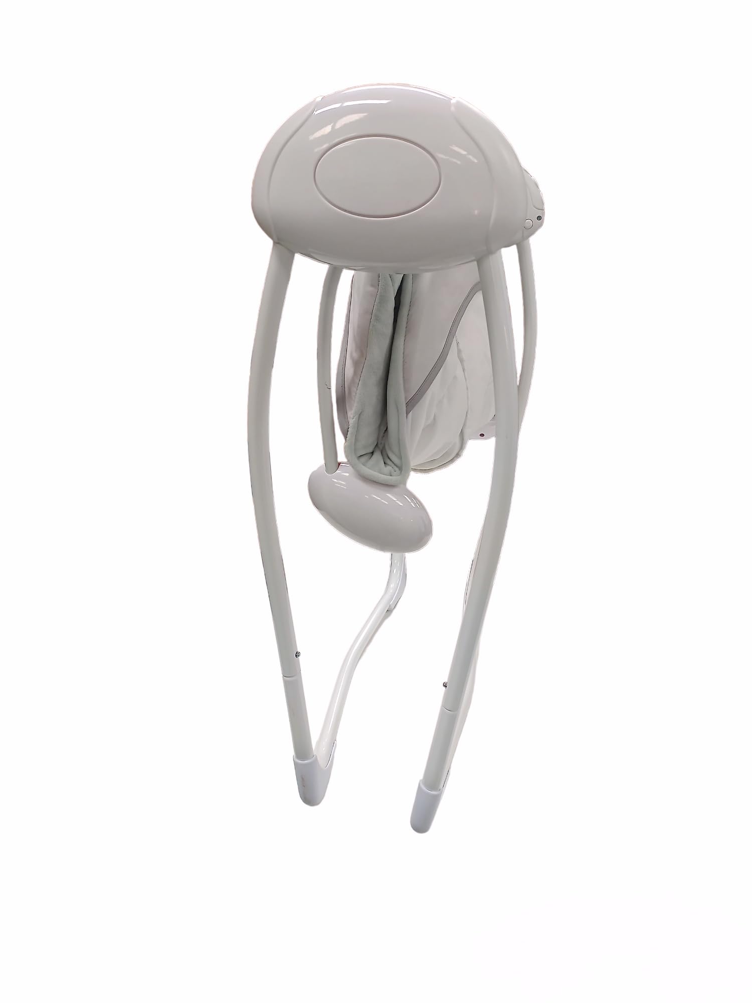LADIDA folding baby swing with sweet lamb design, featuring soothing music, suitable for newborns and secure for infants.