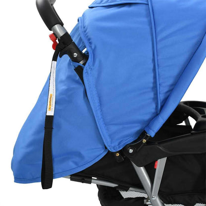 vidaXL Double Pushchair Steel Twin Pushchair Buggy Twin Buggy