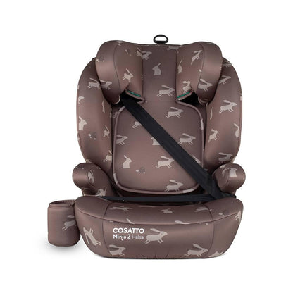 Cosatto Ninja 2 iSize high back booster car seat with adjustable headrest and easy ISOFIX installation for children 4 to 12 years.
