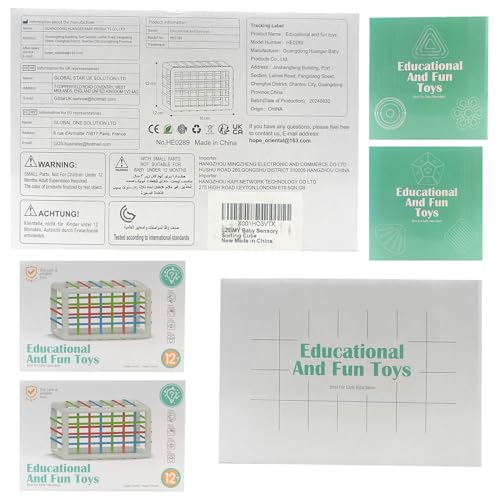 LZDMY Baby Toys 6 to 12 Months, Babies Sensory Toy Activity Cube, Montessori Toys for 1 Years Old Baby Shape Sorter Educational Toys 12 PCS, Girls Boys 1st Birthday Easter Gifts