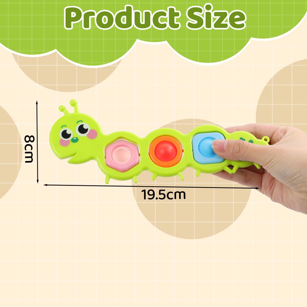 AYESY Fidget Popper Sensory Toys, Pop Fidget Toys for Toddlers 12+ Month, Baby Montessori Toys for Stress Relief, Airplane Travel Activities, Autism Gift for Boys Girls
