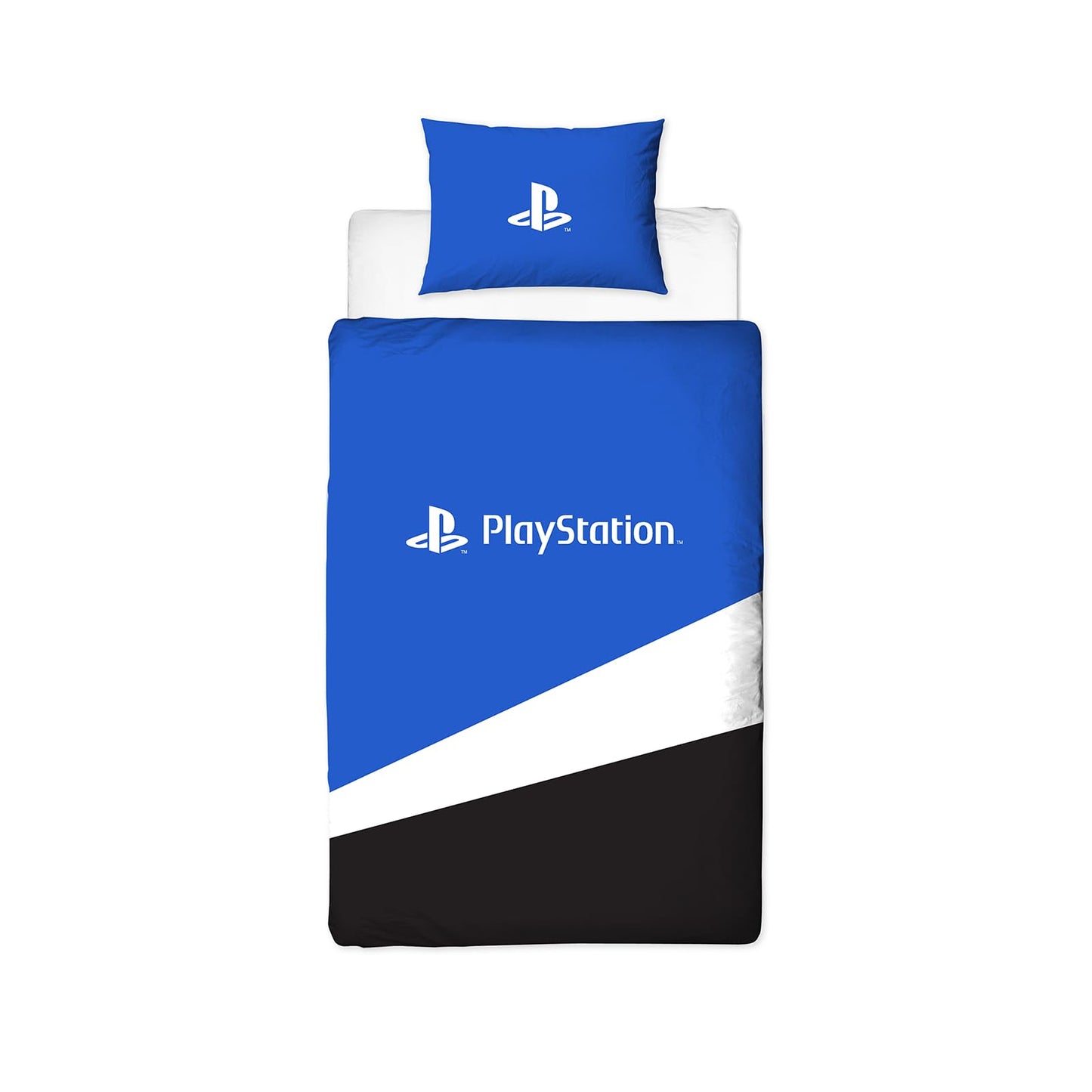 Character World PlayStation Official Single Duvet Cover Set, Banner Design | Reversible 2 Sided Bedding Cover Official Merchandise Including Matching Pillow Case | Gaming Single Bed Quilt