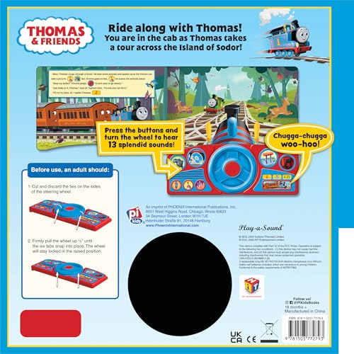 Thomas & Friends - Let's Go Thomas! Interactive Steering Wheel Sound Book - PI Kids (Steering Wheel Book)