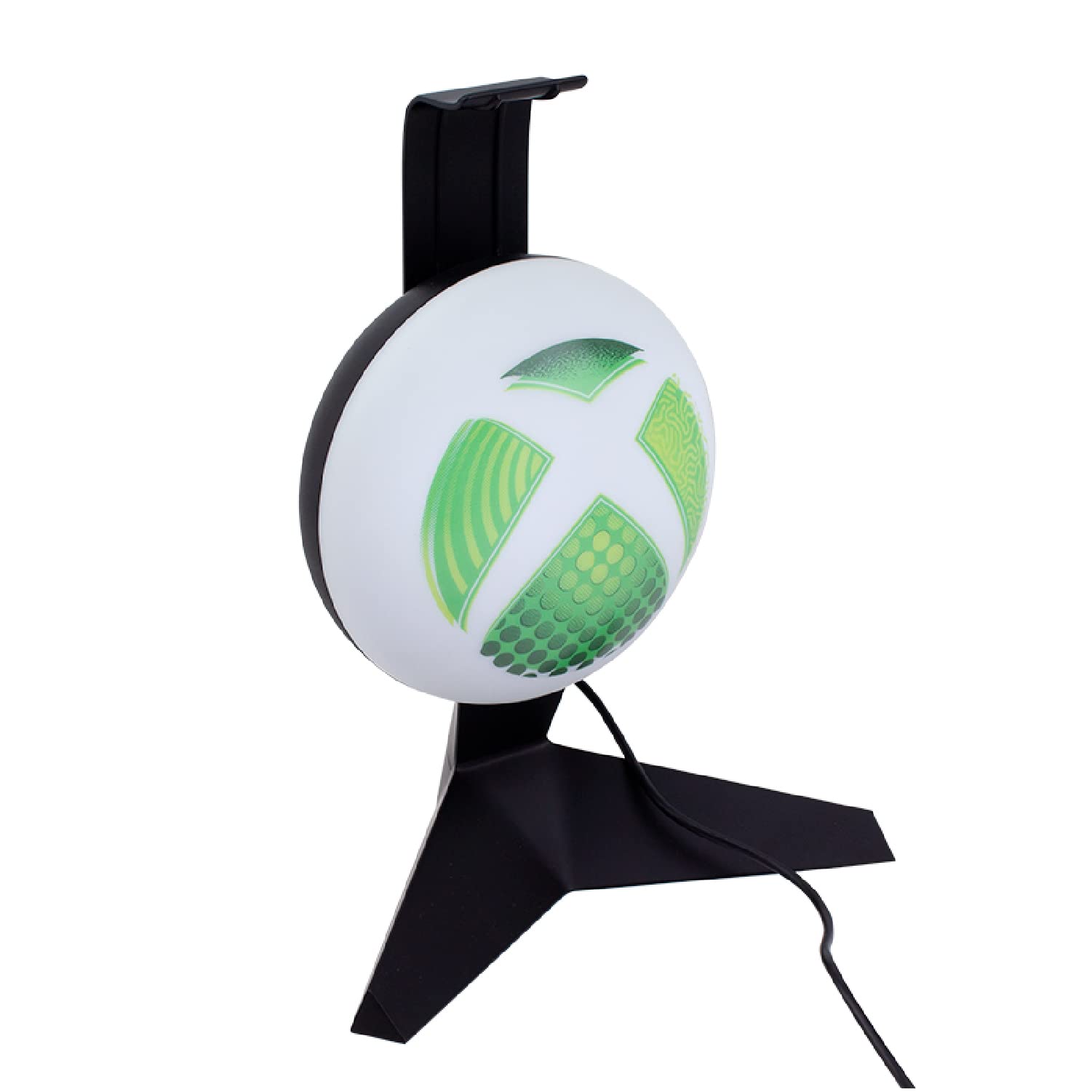 Paladone Xbox Light stand for headset, official merchandise, featuring a sleek black design and Xbox logo for gaming setup.