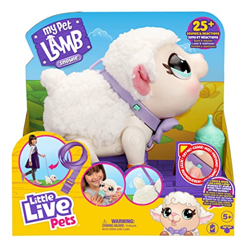 Little Live Pets - My Pet Lamb | Soft and Wooly Interactive Toy Lamb That Walks, Dances 20+ Sounds & Reactions, Batteries Included, For Kids Ages 5+,