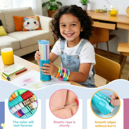 Quick Click Bracelet Maker Kit , Craft Kits for Kids, Jewellery Making Kit with Cool Bracelet Making Machine, Fun DIY Jewelry Set for Girl Teen Develop Hand On Skill Imagination and Social Skill