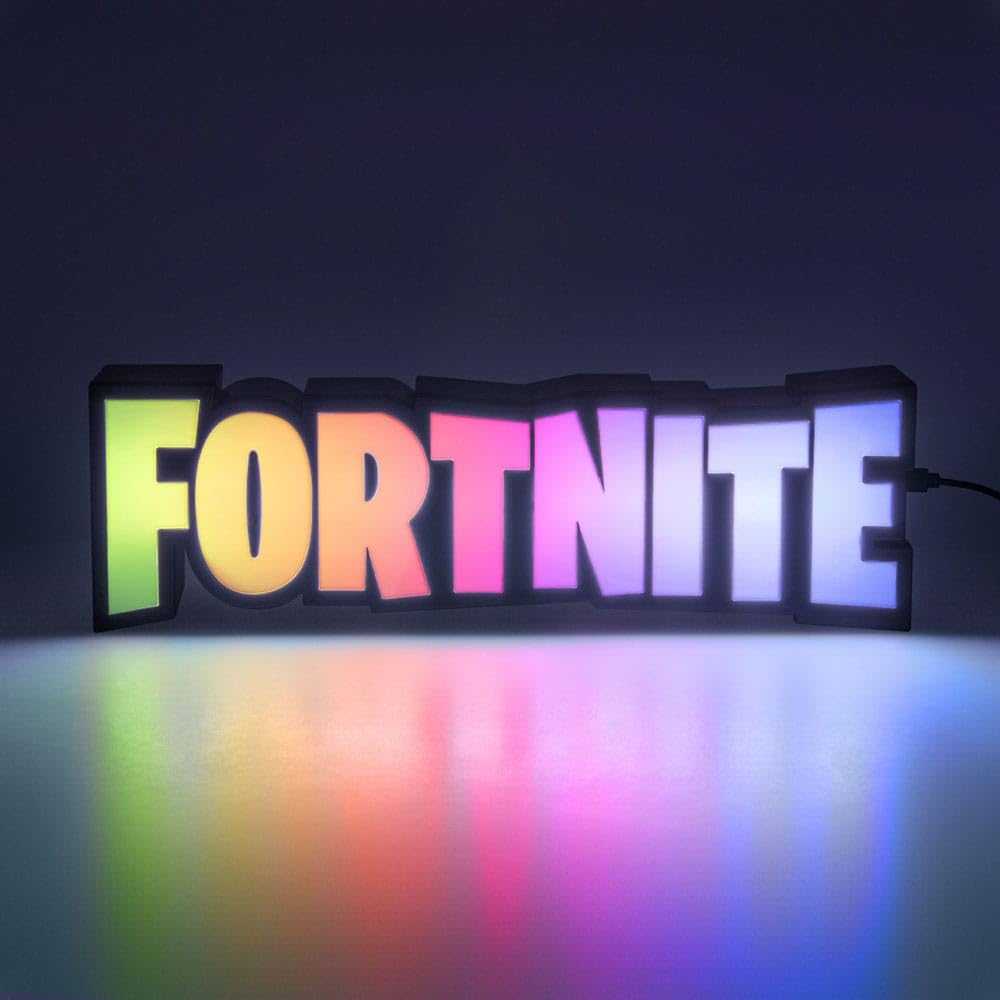 Fortnite RGB Colour-Changing Logo Light, Officially Licensed Gaming Lamp with Remote Control, Display on Wall or Desk, USB Powered Home Décor for Gamers | Paladone