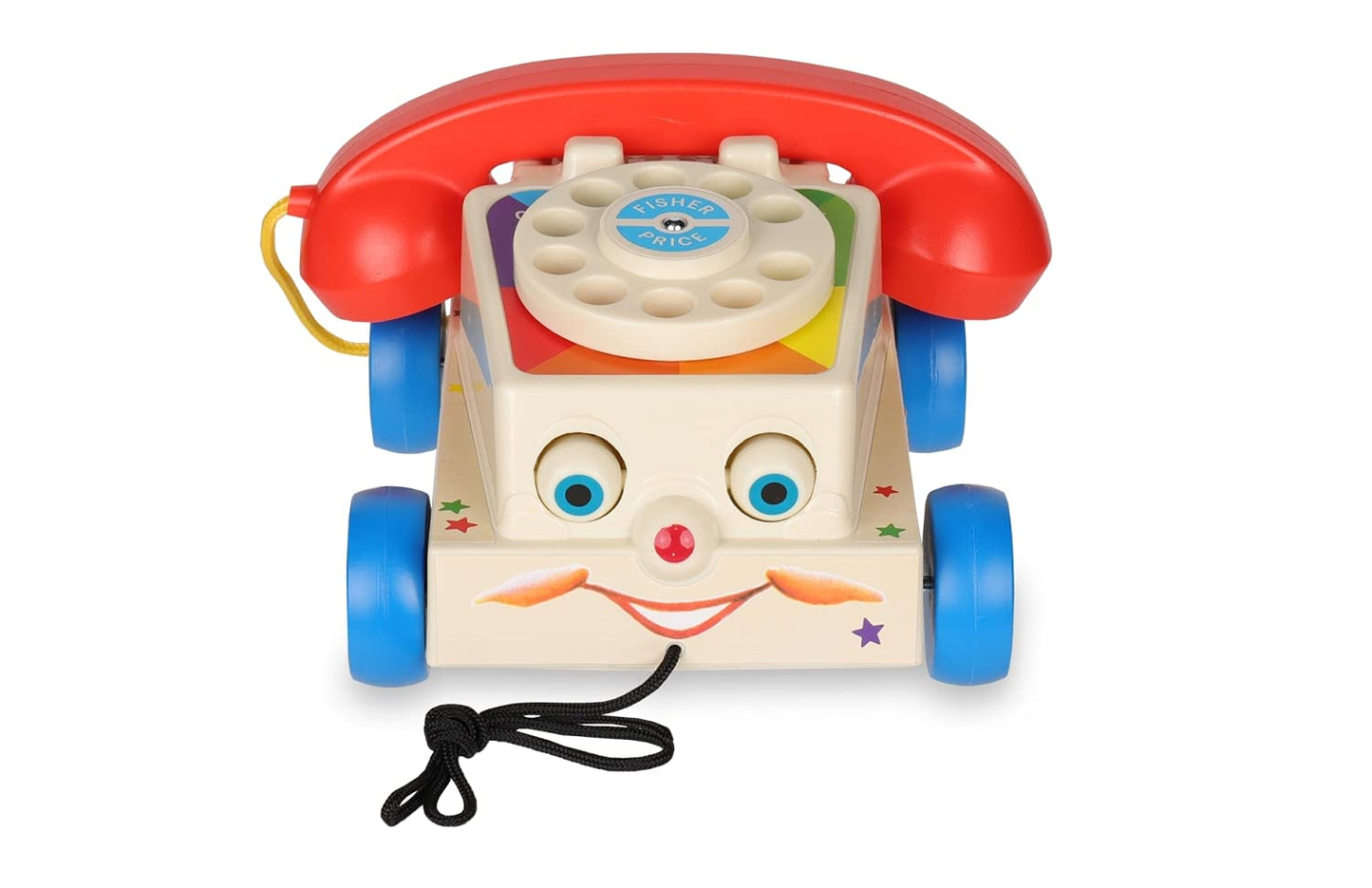 Basic Fun Fisher Price Classics Chatter Telephone Toy | Pull Along Retro Toddler Phone with Moving Eyes and Dial | Gift for Babies and Toddlers Aged 12 +