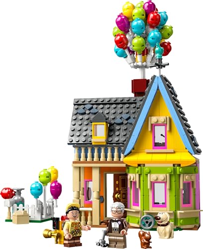LEGO Disney and Pixar ‘Up’ House Buildable Toy with Balloons, Carl, Russell and Dug Figures, Collectible Model Set, Iconic Gift Idea for Kids, Girls & Boys 43217