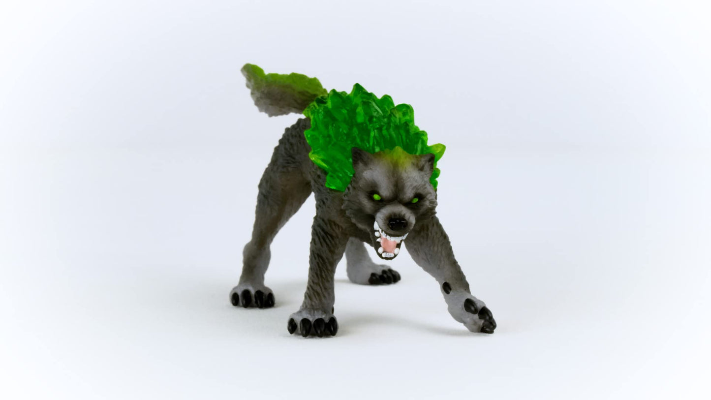 SCHLEICH Eldrador 70153 Granite Wolf - Realistic Fantasy Ferocious Eldrador Creatures Action Figure - Detailed Mythical Creature Wolf Figure - Play Time Imagination Gift for Boys Girls, Kids Ages 7+