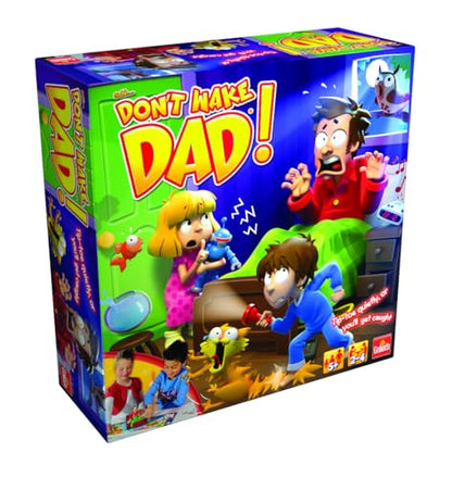 Sshh, Don't Wake Dad! | Tip-Toe Quietly or You'll Get Caught! | Kids Action and Reflex Board Game | For 2-4 Players | Ages 5+