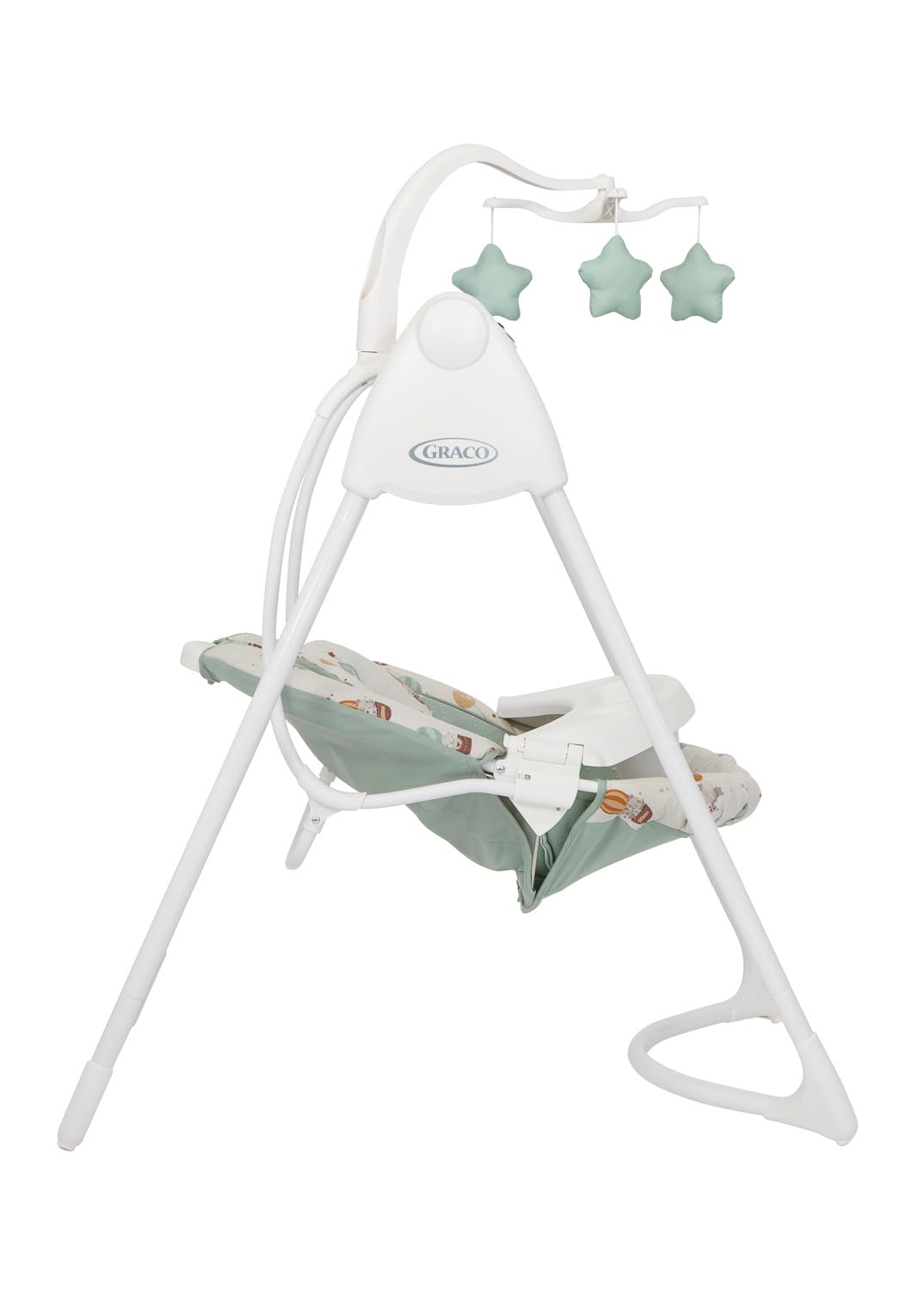 Graco Lovin' Hug Swing with 6 Swing speeds, Music, 4 Recline Positions and Folds up for Storage. Suitable from Birth to Approx. 6 Months (0-9kgs), Up & Away Fashion