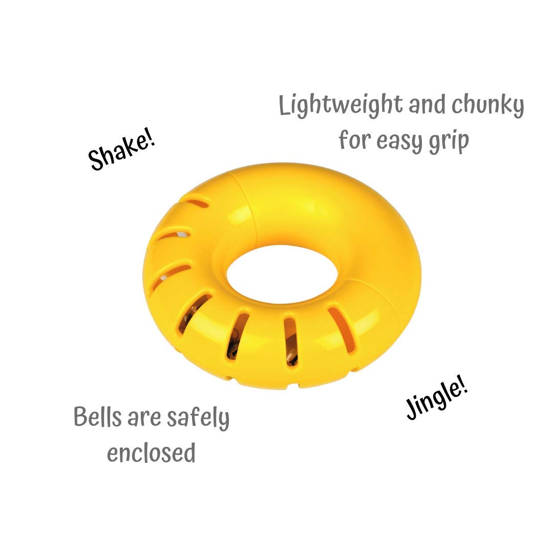 Halilit Musical Rings Gift Set. Musical Instruments for Babies Includes 4 Different Colourful Chunky Musical Rings. Safe, Fun and Durable. 3 Months +