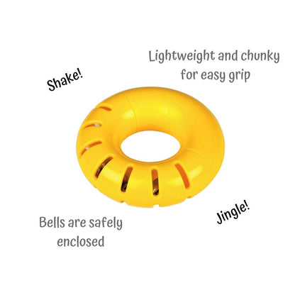 Halilit Musical Rings Gift Set. Musical Instruments for Babies Includes 4 Different Colourful Chunky Musical Rings. Safe, Fun and Durable. 3 Months +