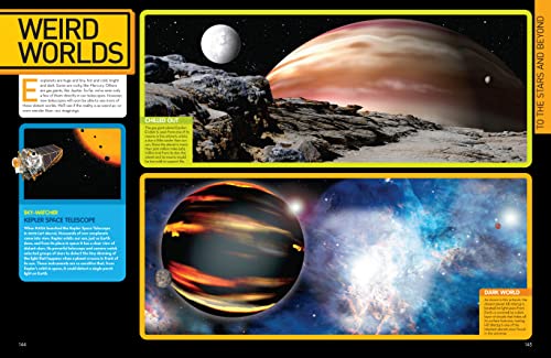 Cover of the Space Encyclopedia 2nd Edition by National Geographic Kids, featuring planets and space exploration imagery.