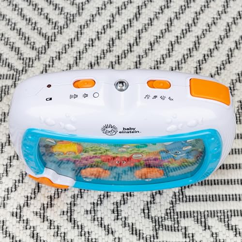 Baby Einstein Sea Dreams Soother with remote, calming lights, melodies, and crib toy for newborns and infants.