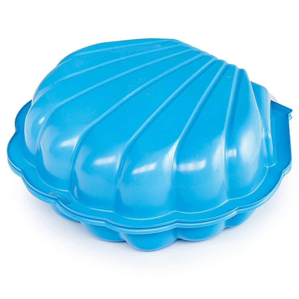 URBN-TOYS Shell Clam Shaped Plastic Sandpit Outdoor Garden Fun Paddling Ball Pool Sand Pit (Blue)