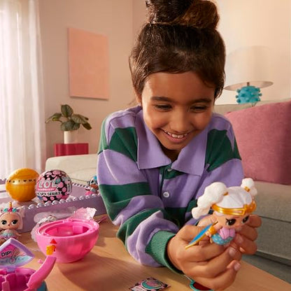 L.O.L. Surprise! Eye Spy Series Tots doll with blind packaging, color-change feature, fashions, and accessories displayed.