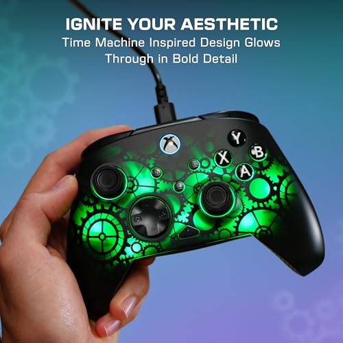 Turtle Beach Afterglow Ignite Time Machine wired RGB gaming controller for Xbox and PC with remappable buttons and hall-effect triggers.
