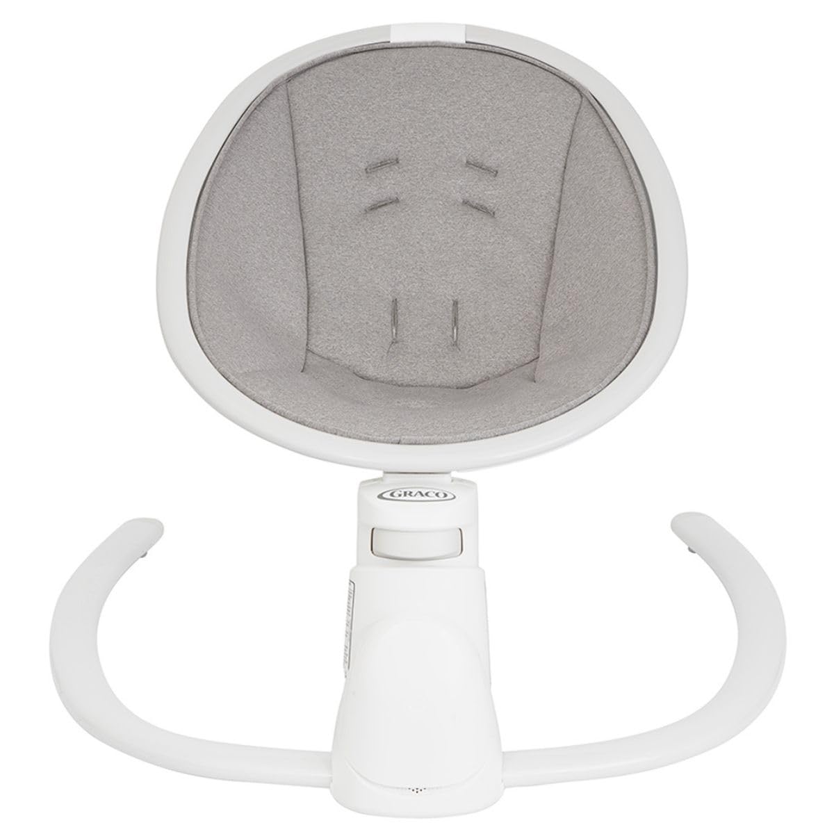 Graco Sway 'n Grow Bluetooth baby soother with swaying motions, vibration, music, adjustable height, compact design in Heather fashion