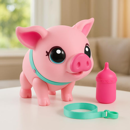 Little Live Pets - My Pet Pig | Soft and Jiggly Interactive Toy Pig That Walks, Dances and Nuzzles. 20+ Sounds & Reactions. Batteries Included. For Kids Ages 4+.