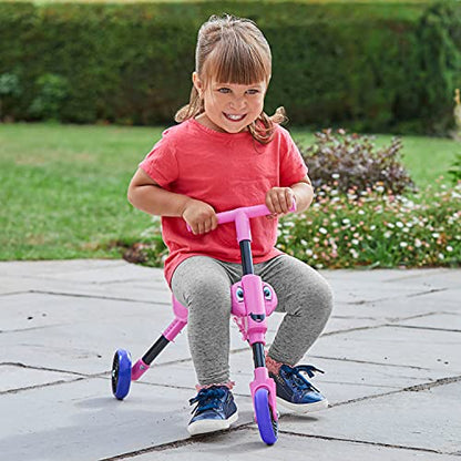 Scuttlebug 3-Wheel Foldable Ride-On Tricycle for 1+ Year Old Boys and Girls, Butterfly Trike, Antennae Handlebar, Develop Your Toddler’s Balance and Motor Skills, Fun with No Surface Scratches