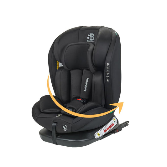 Safety Baby Xenon Isofix 360° Swivel Car Seat I-Size 40-150 cm Suitable from Birth to Approximately 12 Years Group 0-1-2-3 Isofix Fixings and Side Protectors