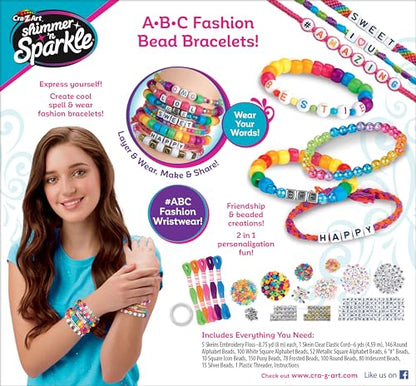 CRA-Z-ART Shimmer n Sparkle ABC Fashion Bead Bracelets Bracelet Maker Personalised friendship bracelets with over 700 beads Jewellery making kit Make your own friendship bracelets